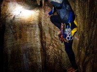 Craig climbing up (Te Tahi cave Jan 2025)