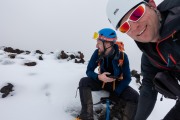 At the summit of Mt Tongariro (Tongariro Adventures July 2021)