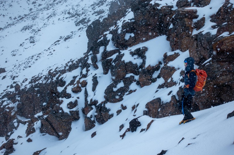 Craig studying the route (Tongariro Adventures July 2021)