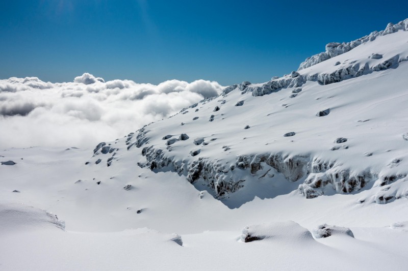 Snow and clouds (Tongariro Adventures July 2021)