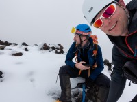 At the summit of Mt Tongariro (Tongariro Adventures July 2021)