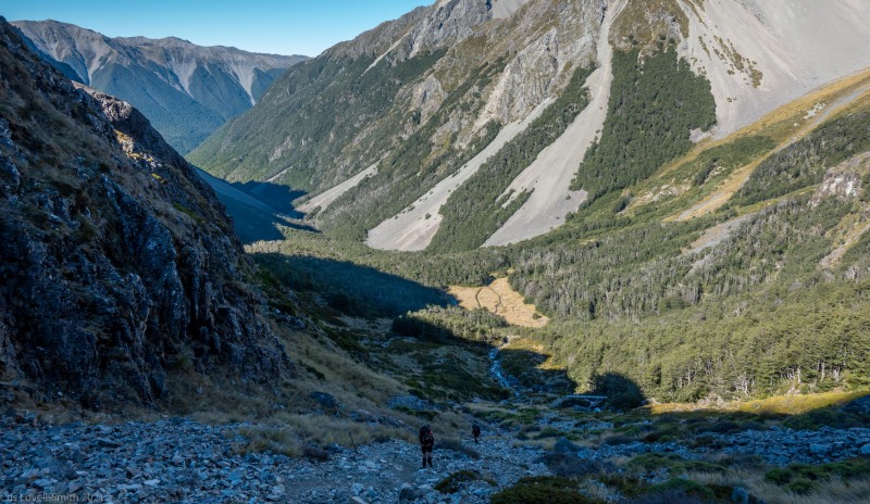 Ascending via Cascade Track (Tramping Angelus Hut May 2021)