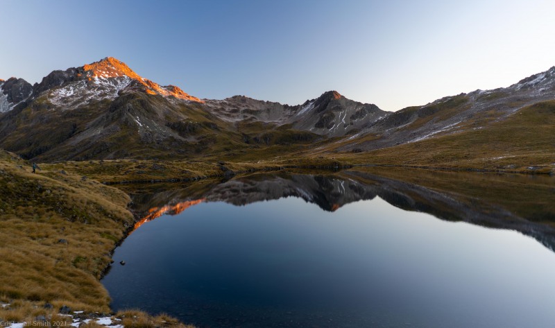View from the hut across the lake (Tramping Angelus Hut May 2021)
