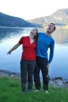 Tramping Bergen, Norway June 2009 with Cris, Chris and Emily.