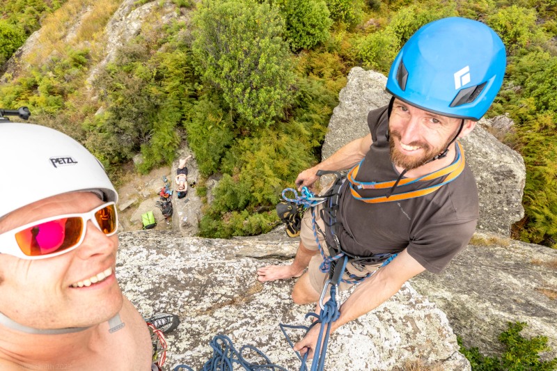 Cris and Craig climbing at Hospital Flat (Adventures with Craichel Jan 2022)