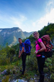 Pat and Georgia shortly before the campsite (Garibaldi Tramp 2019)