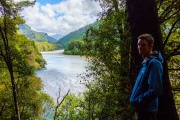 Pat and the Karamea River (Garibaldi Tramp 2019)