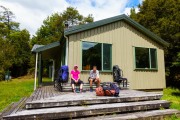 Sitting at Karamea Hut (Garibaldi Tramp 2019)