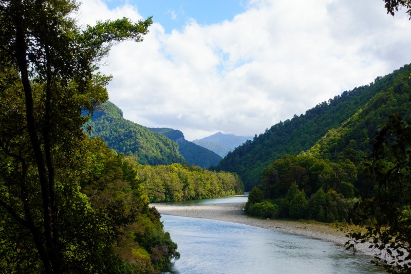 View down the Karamea River (Garibaldi Tramp 2019)