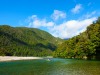 Pat and Georgia on the Karamea River (Garibaldi Tramp 2019)