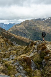 Annu staring off into the distance (Gillespie Pass Tramp Nov 2021)