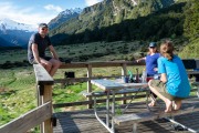 Relaxing at the hut (Gillespie Pass Tramp Nov 2021)