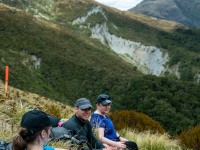Taking a break on the ascent (Gillespie Pass Tramp Nov 2021)