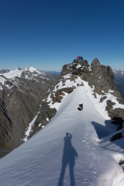 Em, Clare, and Chris on Mt Mackenzie Summit 2 (Hopkins Valley Tramp Jan 2015)