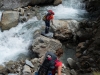 Chris and Em enter a river (Hopkins Valley Tramp Jan 2015)