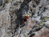 Clare climbing rock (Hopkins Valley Tramp Jan 2015)