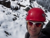 Cris amongst snow and rock (Hopkins Valley Tramp Jan 2015)
