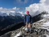 Cris with Landsborough in background (Hopkins Valley Tramp Jan 2015)