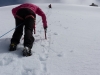 Emily ascends on top rope (Hopkins Valley Tramp Jan 2015)
