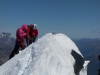 Getting ready to belay Em across snow bridge (Hopkins Valley Tramp Jan 2015)