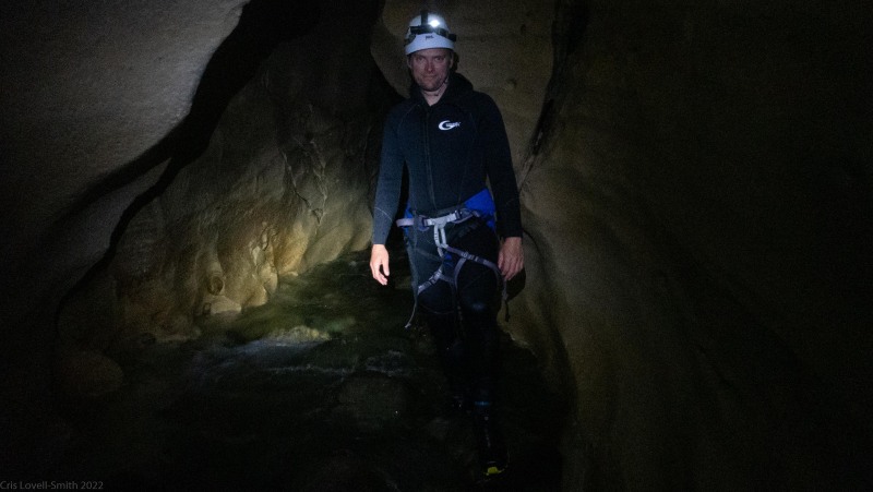 Cris in Cave Stream (Adventures with Craichel Jan 2022)