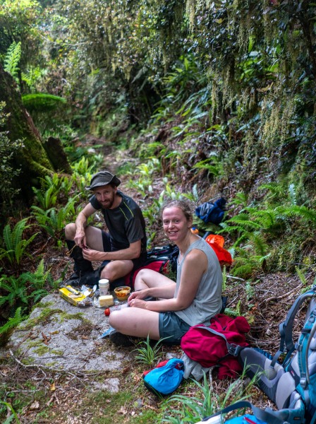 Picnic lunch on the track (Adventures with Craichel Jan 2022)