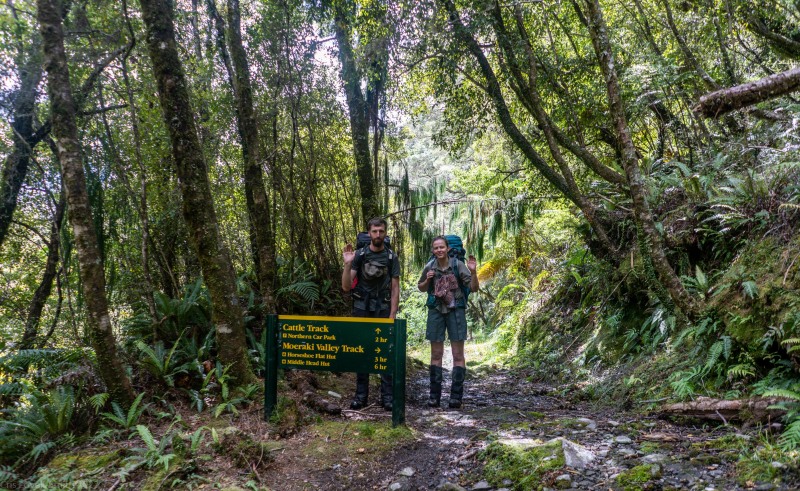 Walking in to Blowfly Hut (Adventures with Craichel Jan 2022)