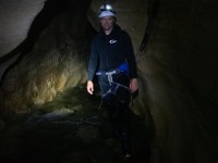 Cris in Cave Stream (Adventures with Craichel Jan 2022)