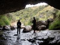 Rachel and Craig at the exit to Cave Stream (Adventures with Craichel Jan 2022)