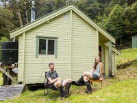 Rachel and Craig modelling their gaitors (Adventures with Craichel Jan 2022)