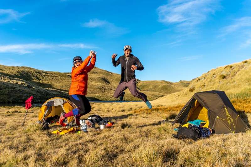 Time for a jump (Tramping Mt Alexander Dec 2024)