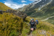 Heading up the Rees Valley on Day 2 (Tramping Rees Rees Dec 2021)