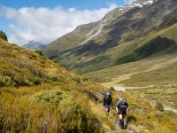 Heading off up to Rees Saddle (Tramping Rees Rees Dec 2021)