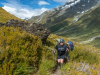 Heading up the Rees Valley on Day 2 (Tramping Rees Rees Dec 2021)