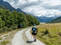 Setting off up the Rees Valley (Tramping Rees Rees Dec 2021)