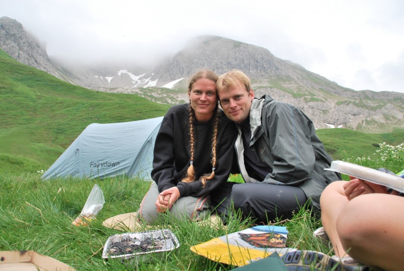 Frauke and Cris at the Schrecksee (Tramping Schrecksee, Germany)