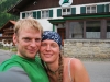 Cris and Frauke after tramping (Tramping Schrecksee, Germany)