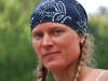 Frauke after tramping 2 (Tramping Schrecksee, Germany)