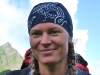 Frauke beside Schrecksee (Tramping Schrecksee, Germany)