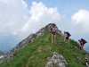 On the top of the first summit (Tramping Schrecksee, Germany)