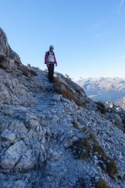 Leonie and icey path (Brenta Dolomites 2016)