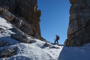 Leonie at the pass (Brenta Dolomites)