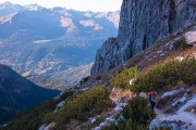 Leonie looking up (Brenta Dolomites Oct 2016)