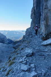 Leonie walking back down (Brenta Dolomites)