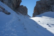 Looking up to the pass (Brenta Dolomites)