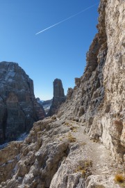 View along to the tower (Brenta Dolomites)