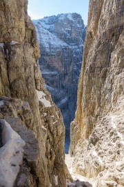 View between the spires (Brenta Dolomites)