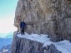 Cris on the pathway (Brenta Dolomites)