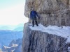 Cris on the pathway (Brenta Dolomites)