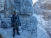 Cris on the via delle Bochette (Brenta Dolomites)